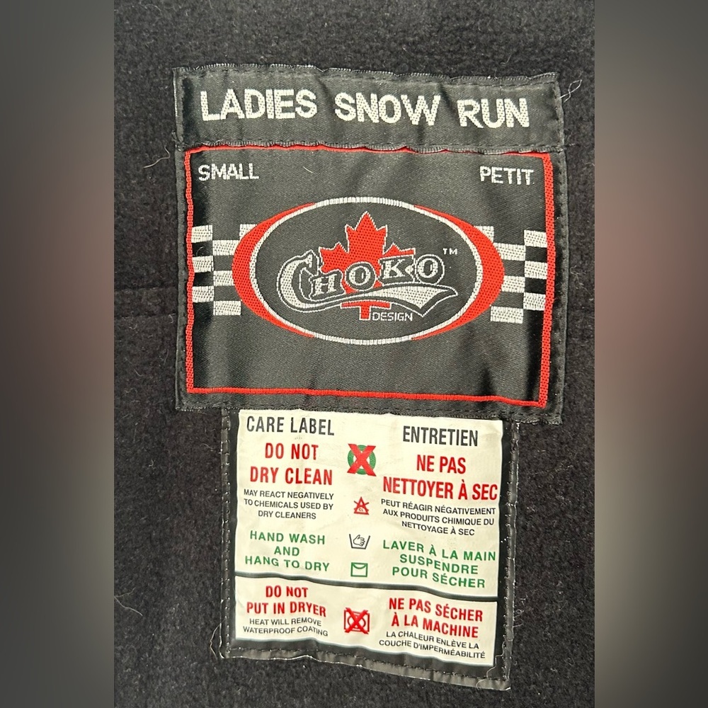 Choko Design Jacket Womens Black & Pink Snowmobile Breast Cancer Awareness Sz S - Picture 9 of 10